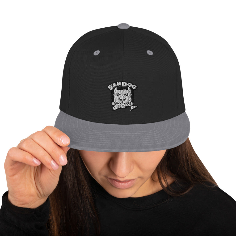 San Dog Embroidered Snapback Hat, Various Colors