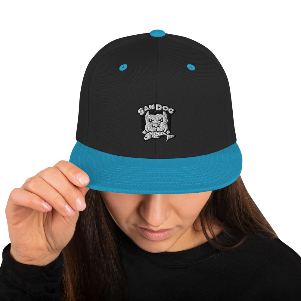 San Dog Embroidered Snapback Hat, Various Colors