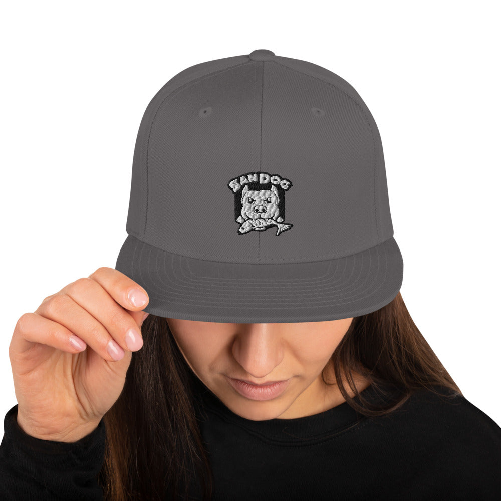 San Dog Embroidered Snapback Hat, Various Colors