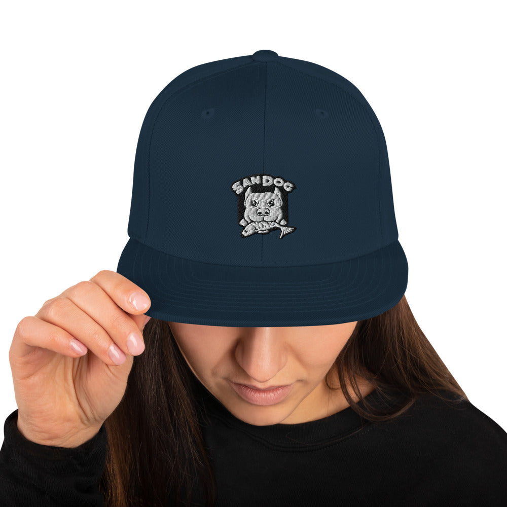 San Dog Embroidered Snapback Hat, Various Colors