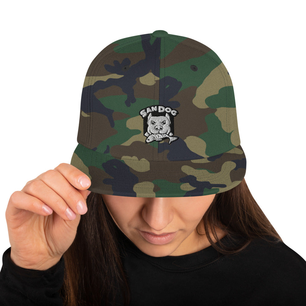 San Dog Embroidered Snapback Hat, Various Colors