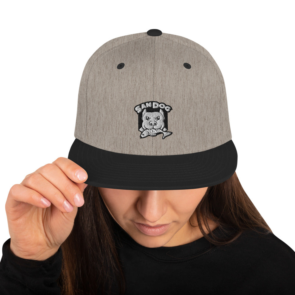 San Dog Embroidered Snapback Hat, Various Colors