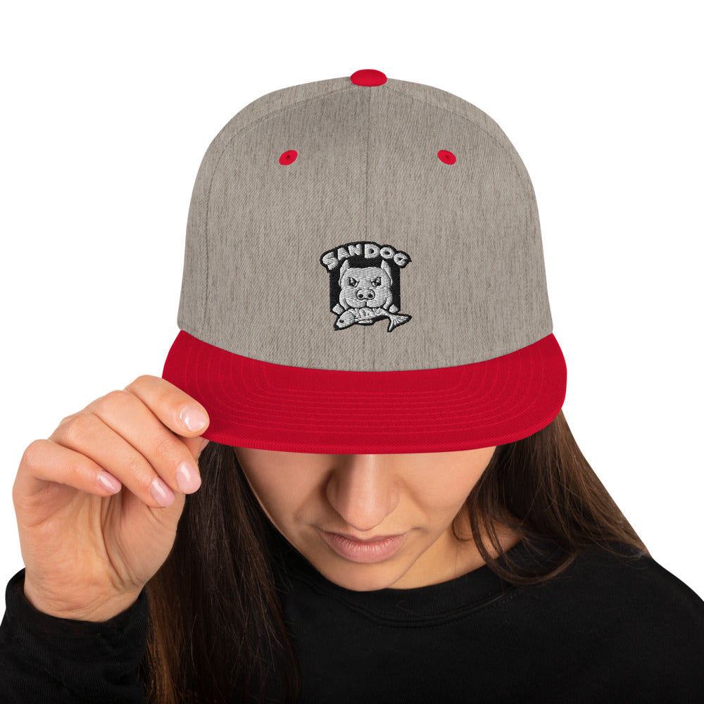 San Dog Embroidered Snapback Hat, Various Colors