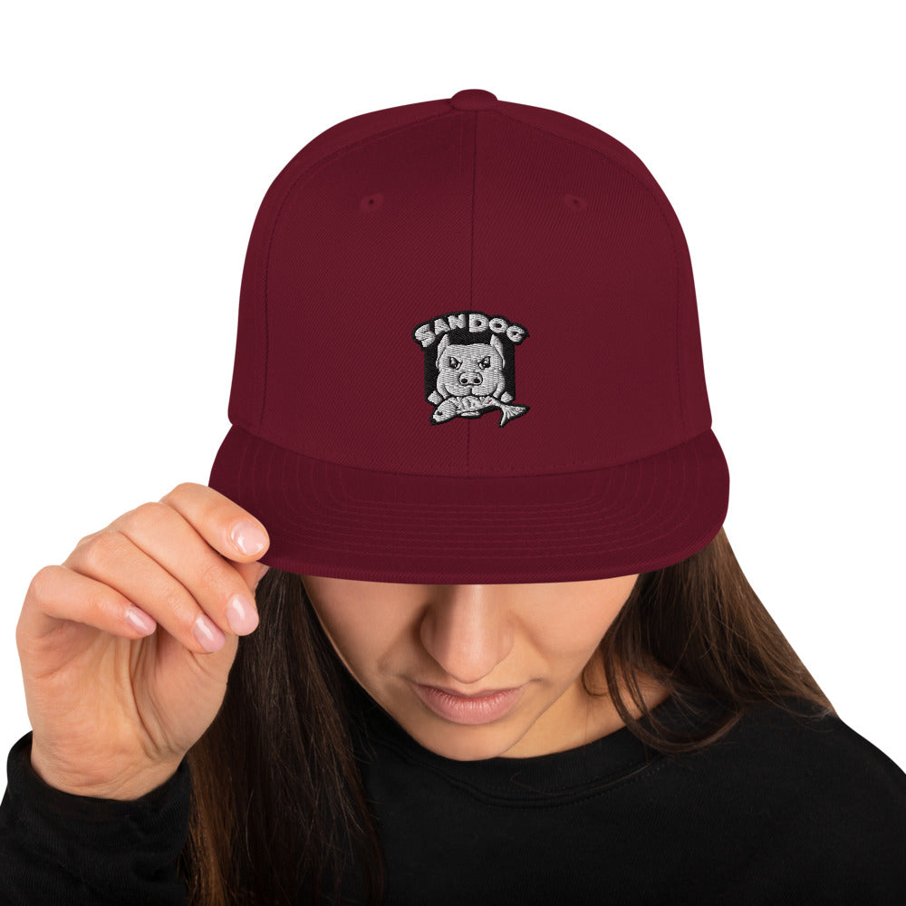 San Dog Embroidered Snapback Hat, Various Colors