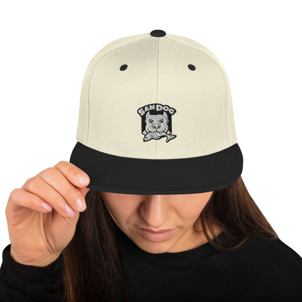 San Dog Embroidered Snapback Hat, Various Colors