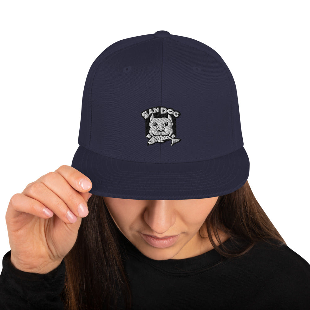 San Dog Embroidered Snapback Hat, Various Colors