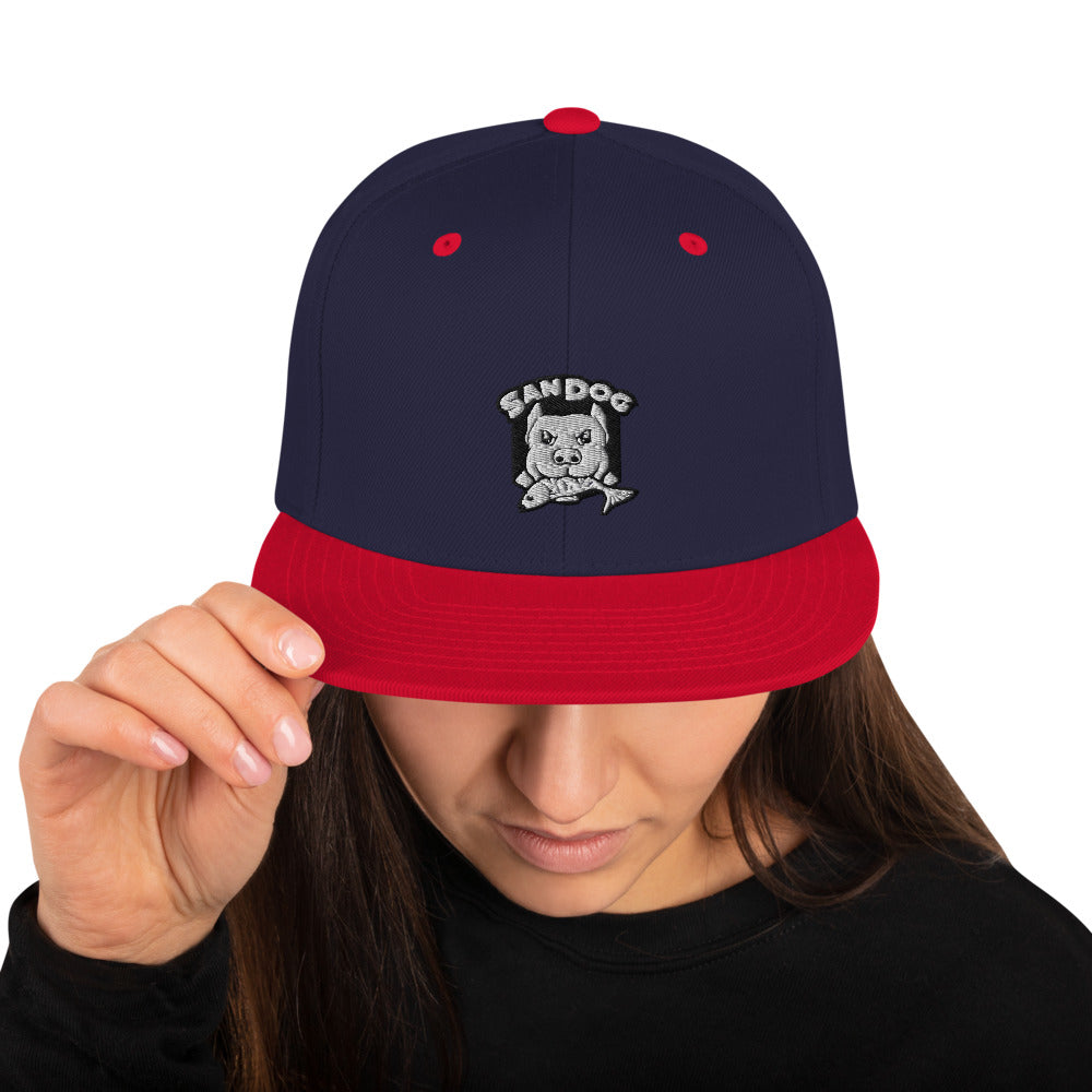 San Dog Embroidered Snapback Hat, Various Colors
