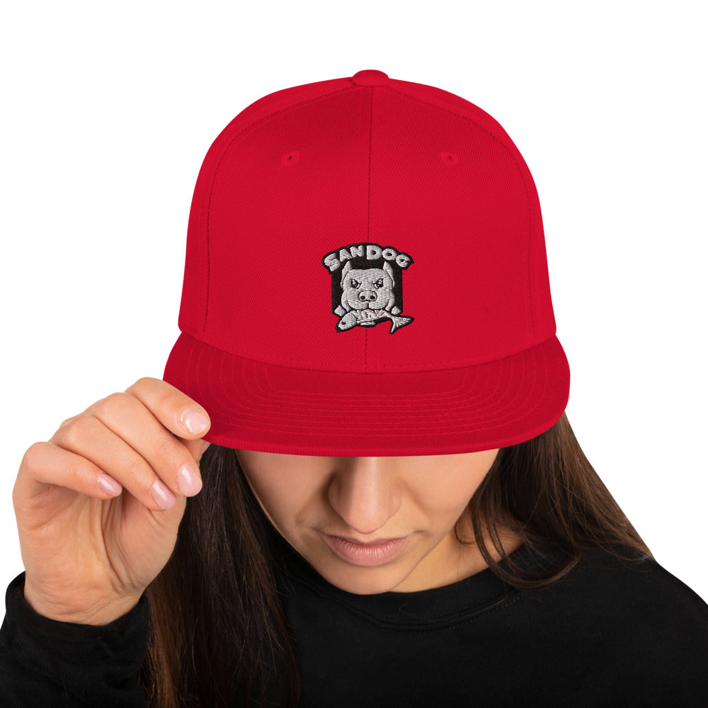 San Dog Embroidered Snapback Hat, Various Colors