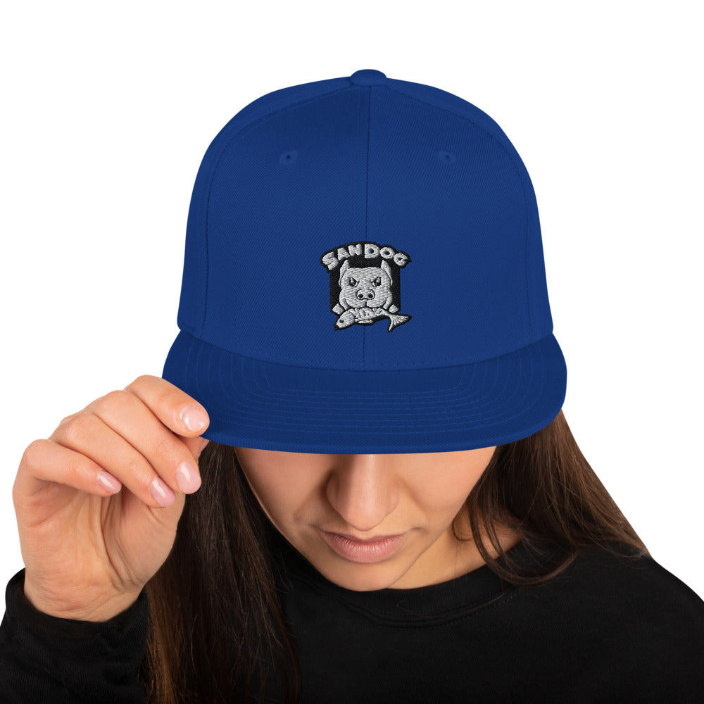 San Dog Embroidered Snapback Hat, Various Colors