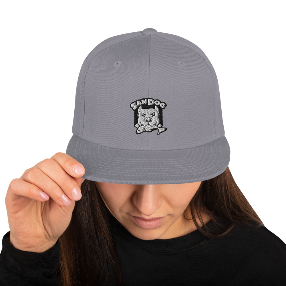 San Dog Embroidered Snapback Hat, Various Colors