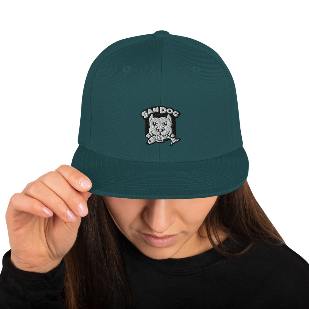 San Dog Embroidered Snapback Hat, Various Colors